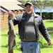 Rev. Randy Young with a 12 pound catfish caught on a nightcrawler west of Pier 2 on 5-14-17