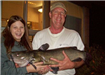 Sky and Bill McKenzy of Valley Center, 21 Pounds Catfish caught and released 8-18-11 in Trout Cove