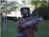 Chris Stedman of Escondido with a 8.9 Pounds trout caught in Whisker bay on a mini jig. 2-14-14