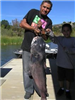 Gerardo Balderas of Queretaro, Mexico, 47.25 pound catfish caught 11-2-13 using doughbait west of Se