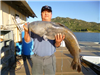 Hipolito Romero of Vista, 22.35 pound catfish caught using cut mackerel west of Senior Shoreline.