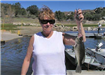 Carol Bouley of Vista, 2.68 pound Crappie caught 3-07 on Crappie Jig near South Shore Rockpile