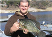 David Klicka of Vista, 3.18 pound Crappie caught 2-07 on Silver Minnow Spinner in Willow Cove
