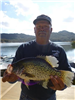 Eli Serrano of Imperial Beach, 1.90 pound crappie caught 1-20-16 using clear crappie-jig in Boat Doc