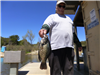 Fred Hines of San Diego, 2.00 pound crappie caught 4-4-23 using white hair jig amongst the reed beds