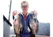Jerry Butler, 2.62 pound and  pound2.50 pound Crappie caught 3-16-01 on Crappie Jig at South Shore R