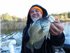 Ray Villanueva of Riverside, 1.70 pound crappie caught 2-3-22 using a hook up bait in Boat Dock Cove