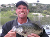 Rick Hatch of Escondido, 2.10 pound Crappie caught 4-24-12 on a roostertail at Crappie rock