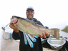 Aaron Snyder of Carlsbad, 5.70 pound trout caught 5-29-23 using an inflated nightcrawler at the east
