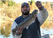 Andy Paz of Valley Center, 6.55 pound Trout caught 1-2-12 on Powerbait along Senior Shoreline