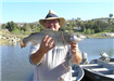 Carl Wilson of Temecula, 5.31 pound Trout caught 3-27-08 on Green Power Worm in Boat Dock Cove
