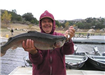 Carmel Caruana of Oceanside, 9.18 pound Rainbow Trout caught 1-11-07 on Rainbow Powerbait at Boat Do