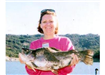 Catherine Eller, 8.87 pound Trout caught on Gold Kastmaster in Boat Dock Cove