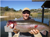Chris Henke, 9.95 pound trout caught 2-11-16 using a nightcrawler on Senior Shoreline.
