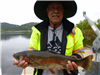 Chris Thornton of Escondido 5.70 pound trout caught 5-27-23 using a pink and white hook-up bait at t