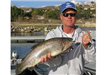 Curt Stanworth of Carlsbad, 7.43 pound Trout caught 1-17-07 on Lure Gent Hot Shot in Boat Dock Cove