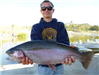 Darien Hightower, 6.95 pound trout caught 2-17-13 using powerbait in Boat Dock Cove
