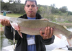 Efrin Lopez of Escondido, 7.70 pound Trout caught 3-27-11 on Nightcrawler on Senior Shoreline