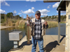 Fausto Barron of Escondido, 8.90 pound trout caught 3-8-20 using rainbow powerbait at east end of th