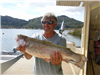 Greg Edwards of Riverside, 9.40 pound trout caught 7-12-23 using rainbow powerbait at the east buoys