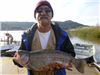 James Piccirilli of Valley Center, 5.40 pound trout caught 2-5-23 using a yellow jig in Boat Dock Co
