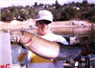 Jason Hayashi, 9.00 pound Trout caught 1-7-01 on Nightcrawler at Senior Shoreline