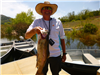 Jeff Noll of Rancho Cucamonga, 5.70 pound trout caught 6-8-23 using am inflated nightcrawler at the 