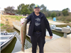 Jeff Noll of Rancho Cucamonga, 8.30 pound trout caught 3-10-23 using a nightcrawler in Oakvale Cove.