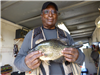 Jerry Harris of Riverside, 2.10 pound crappie caught 4-3-21 using a golden shiner at Crappie Rock