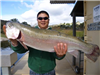 Jesse Tran of San Diego, 16 pound trout caught 1-15-17 using a kastmaster on Senior Shoreline.