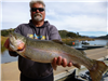 Jim Lepisto of San Diego, 5.70 pound trout caught 2-1-19 using a rooster-tail at West Buoys.
