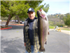 Joe Rhodes of San Diego, 13.50 pound trout caught 2-18-23 using rainbow powerbait in Willow Cove