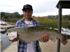 Joey Sitthivorada of Escondido, 11.35 pound trout caught 12-15-16 using a silver kastmaster on Senio