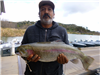 Jose Nunez of Valley Center, 9.20 pound trout caught 2-22-22 using rainbow powerbait on Senior Shore