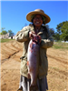 Linda Gibbons of Valley Center, 10.70 pound trout caught 2-25-15 using a nightcrawler in Boat Dock C