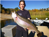 Luke Vanlaeys of Temecula, 7.40 pound trout caught 12-27-17 using a nightcrawler in Boat Dock Cove.
