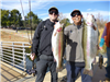 Mac Weakley and Mike Winn, 8.60 pound trout caught 12-22-22 using yellowwhite hook-up bait at east b