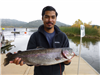 Martin Flores of Escondido, 4.90 pound trout caught 12-14-19 using hook up bait in Boat Dock Cove.