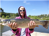 Melanie Hartley of Oceanside, 6.15 pound trout caught 4-12-14 using chartreuse powerbait in Oakvale 