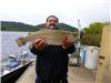 Mike Villanueva of temple City, 4.80 pound trout caught 6-11-23 using a pink and white flicker shad 