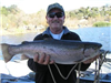 Paul Eddo of Escondido, 7.30 pound Trout caught 12-28-12 using a mousetail in Boat Dock Cove