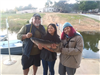 Pete Tapia of La Puente, 7.30 pound trout caught 1-2-20 using a white mousetail on Senior Shoreline.