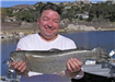 Ron Bloom of Escondido, 7.37 pound Trout caught 1-19-08 on Green Powerbait in Willow Cove