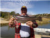 Ron Peat of Rancho Cucamonga, 11.10 pound trout caught 3-6-20 using powerbait in the middle of the l