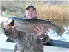 Roy Duncan of Escondido, 9.00 pound trout caught 1-19-16 using a white power worm in Boat Dock Cove.