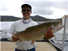 Sam Madamba of Rancho Penasquitos, 10.60 pound trout caught 2-18-16 using a midge west of Senior Sho