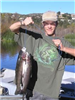 Stephen Lopez, 9.05 pound stringer of four trout caught 12-28-12 on nightcrawlers on Senior Shorelin