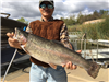 Thanh Nguyen of Temecula, 7.10 pound trout caught 4-6-19 using a nightcrawler on Senior Shoreline.