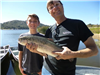 Travis Elmer of Escondido, 6.10 pound trout caught 2-25-17 using a nightcrawler in Boat Dock Cove.
