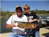 (7yo) Aiden Bohlen of Aurora Colorado, 5.40 pound Trout caught 3-23-13 using a nightcrawler in Oakva